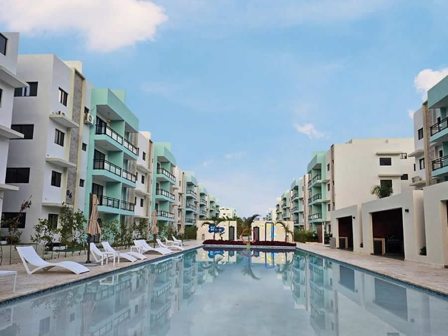 AB116, Unfurnished 1-bedroom apartment for rent at Epic Residences, Bavaro